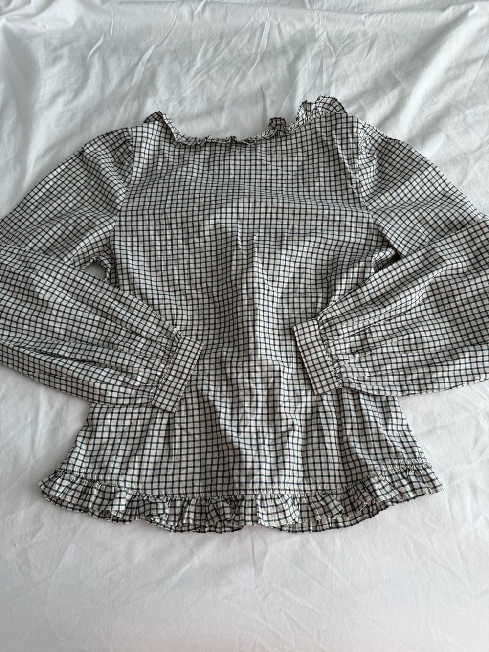 NWT Polo Ralph Lauren Ruffle-Trim Poplin Blouse - 100% Cotton - Picture 13 of 15